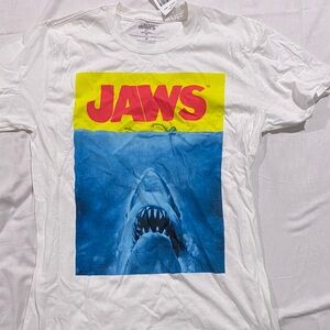Universal Jaws White Cotton Tee